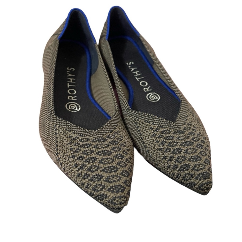 Rothy’s Retired Rare Walnut Grey Python Print Poi… - image 1